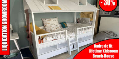 Lit cabane enfant Lifetime Kidsroom Beach House avec tiroirs – Promotion -30%