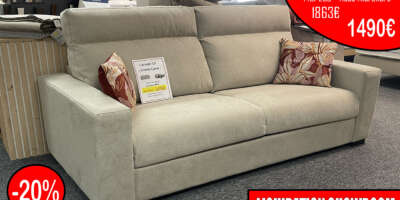 Canapé lit 140x200 Crono en microfibre – Convertible confortable en promotion