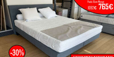 Boxspring 160x200 Revor Hardbox avec tête de lit – Promotion -30%